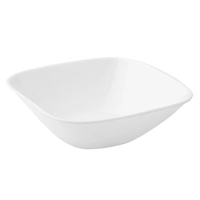 Corelle Pure White 1-Quart Square Glass Serving Bowl, 1qt Square