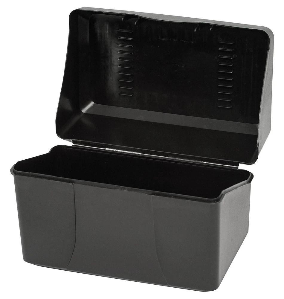 Merangue Index Card Box Holder, 4" x 6", Black