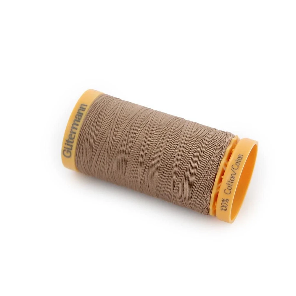 Fil GÜTERMANN en coton 50wt, 250m, Noir, Résistant et Brillant pour la Couture 250 m/273 vgs