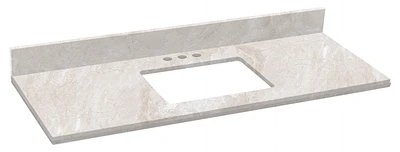 47.6-in. W  18.25-in. D Stone Top In Beige Color For 3H4-in. Faucet AI-19226