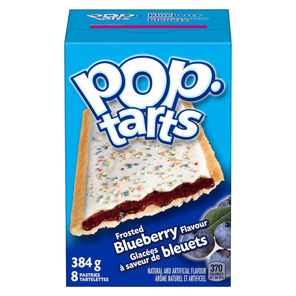 Kellogg's Pop-Tarts toaster pastries, Frosted Blueberry 384 g - 8 pastries, Toaster pastries