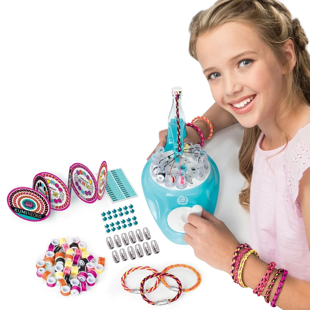 Cool Maker – Coffret de mode KumiNeons, fabrique jusqu'à 12 bracelets avec la machine Cool Maker KumiKreator, à partir de 8 ans