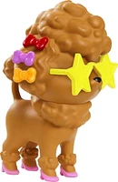 Barbie Extra Doll in Furry Rainbow Coat with Pet Poodle