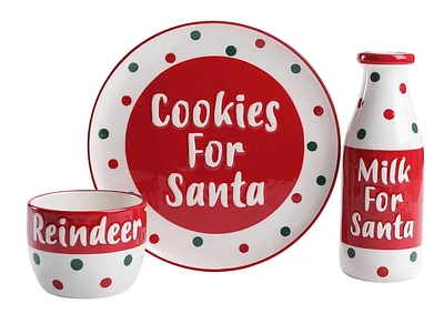 Holiday Time Santa's Cookies Set & Milk Set