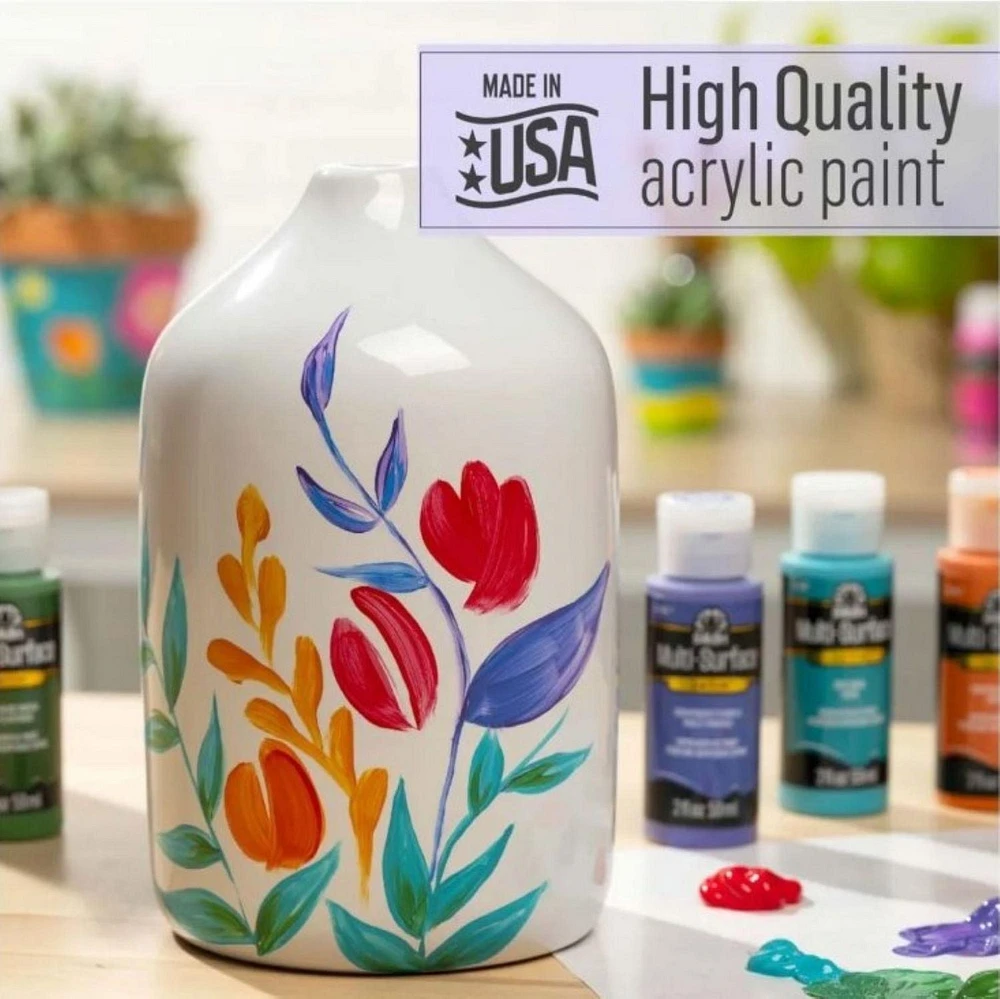 Peintures acryliques multisurface fini satiné FolkArt, 59 ml Vert lime Peinture Multi-Surfaces
