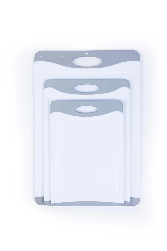 Mainstays 3PK POLY BOARDS 1.41 inch, 1 set, Plastic Cutting Board set