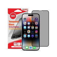 22 Cases Privacy Tempered Glass Screen Protector iPhone 15