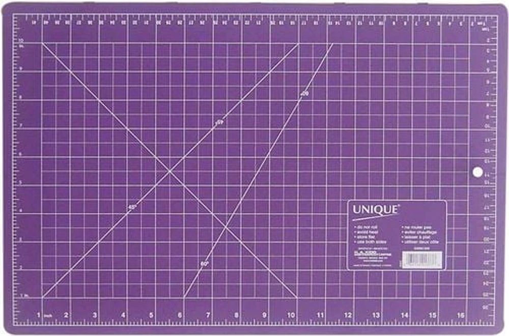 UNIQUE Double Sided Cutting Mat, 12" x 18" (30 x 45 cm), Self-Healing, 12" x 18"