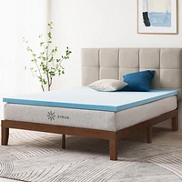 Zinus Spa Sensations inch Cooling Gel Memory Foam Mattress Topper, Twin, Full, Queen