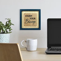 BLESSINGS  PLAQUE - NAVY, BLESSINGS  PLAQUE DÉCOR