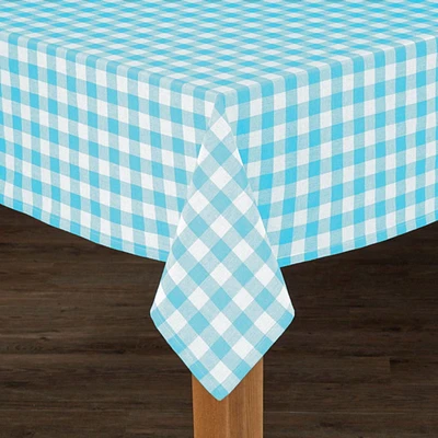 Fabstyles Country Check Tablecloth Farmhouse Decor For Indoor/Outdoor Use, Picnics, BBQ’s, Potlucks, Summer Events, Living and Dining Room, Sizes: 54" x 72