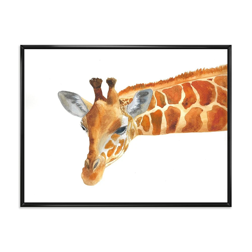 Designart Portrait d'Une Girafe IX ART MURAL À CADRE FLOTT