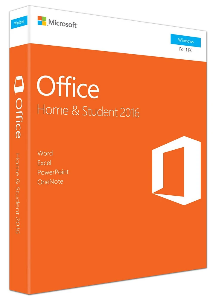 Logiciel Office Famille et Étudiant 2016 de Microsoft, anglaise
