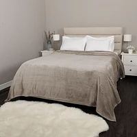 Jacquard Velvet Touch Blanket, Grey 98" x 112"