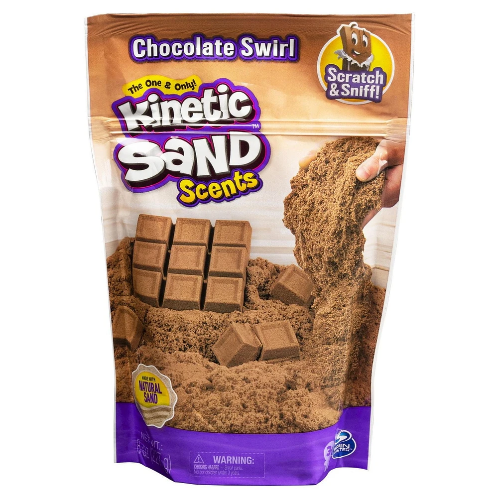 Kinetic Sand Scents, 226 g de sable Kinetic Sand, parfum Chocolat fondant, pour les enfants à partir de 3 ans