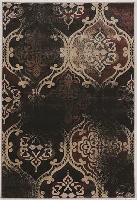 Tapis Bijou Arthur bleu & rouille de 5 pi x 7 pi 6 po