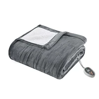 CC Couverture chauffante en peluche avec minuterie automatique