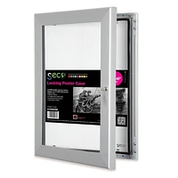 SECO Verrouillable Intérieur/Extérieur Affriche Cadre Cas, Argent, 30 x 40"