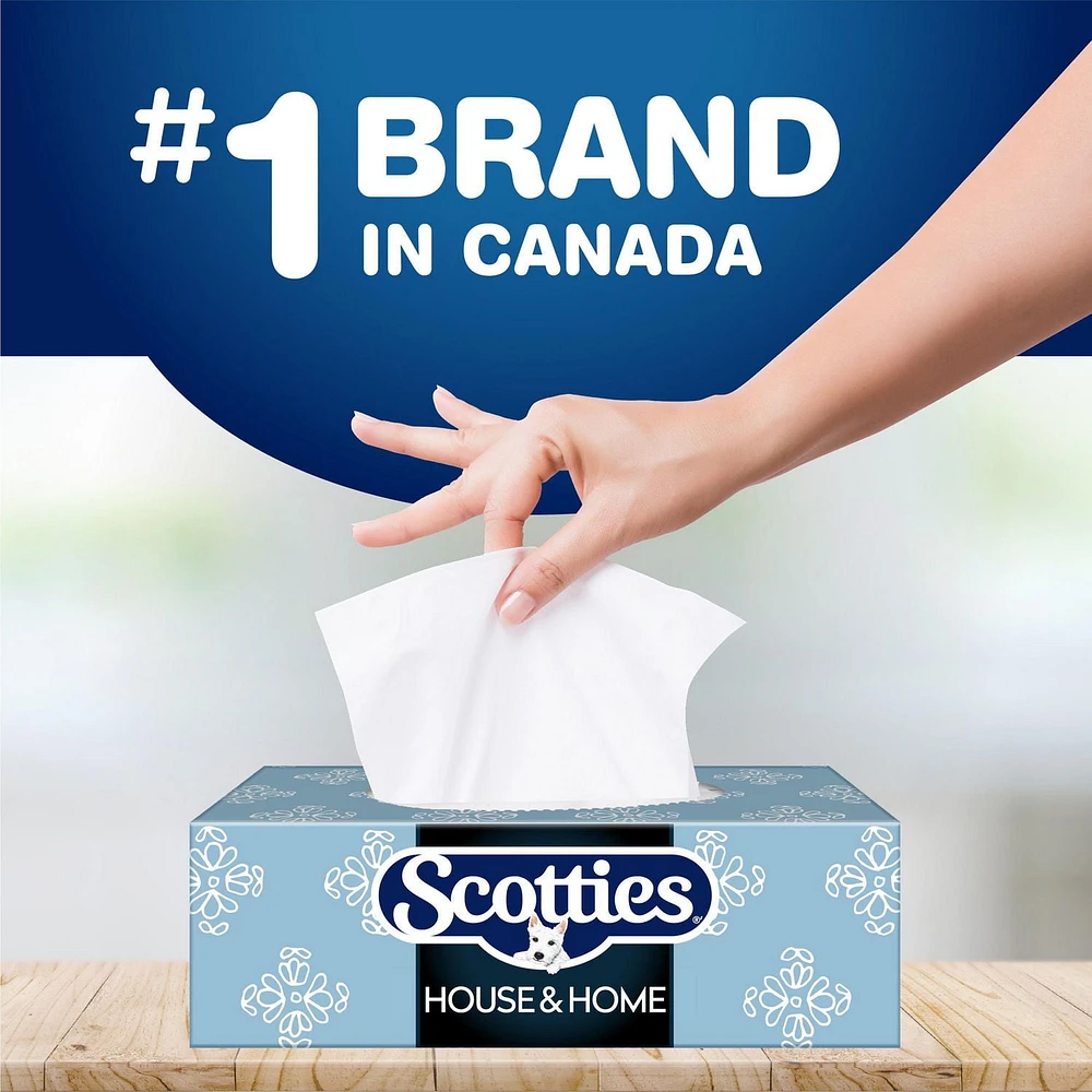 Papiers-mouchoirs pour soins quotidiens Scotties Original, hypoallergéniques et testés par les dermatologues, 18 boîtes, 126 papiers-mouchoirs par boîte 18 boîtes, 126 papiers-mouchoirs par boîte