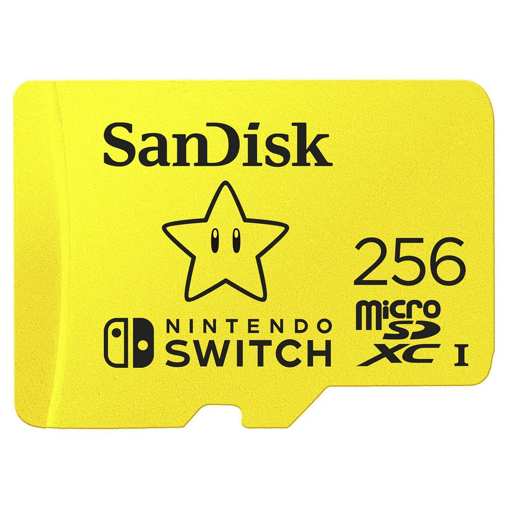 Carte SanDiskMD microSDXCMC pour Nintendo SwitchMC de 256 Go – SQXAO256GCWCZN