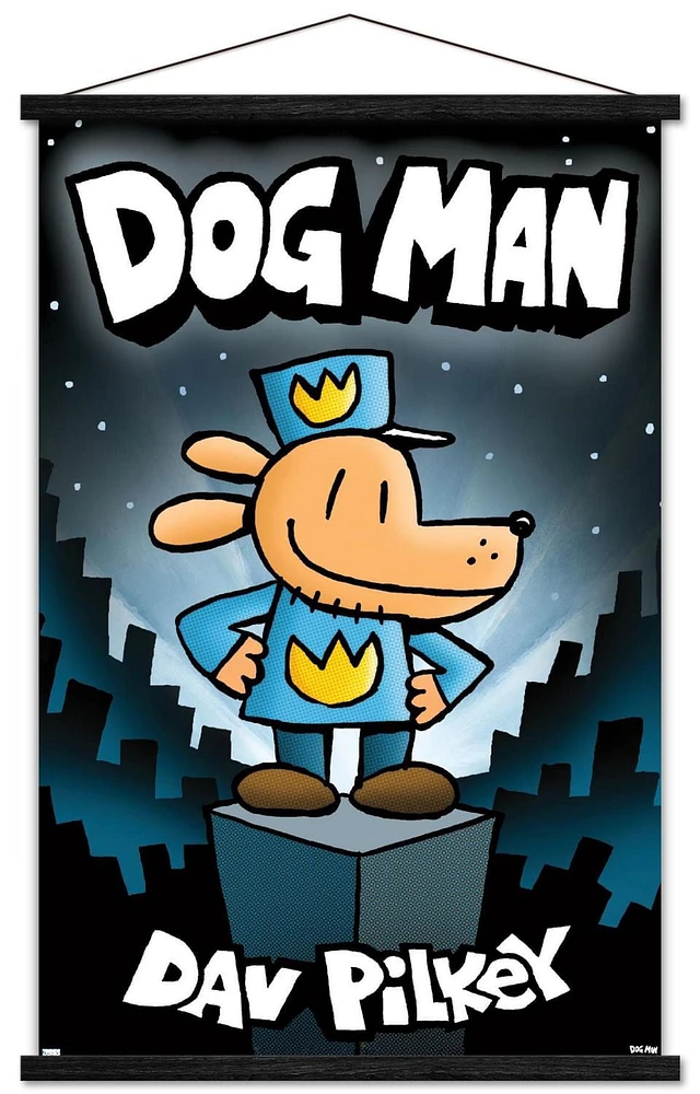 Dog Man - Book Cover (2016) Wall Poster with Magnetic Frame, 22.375" x 34"