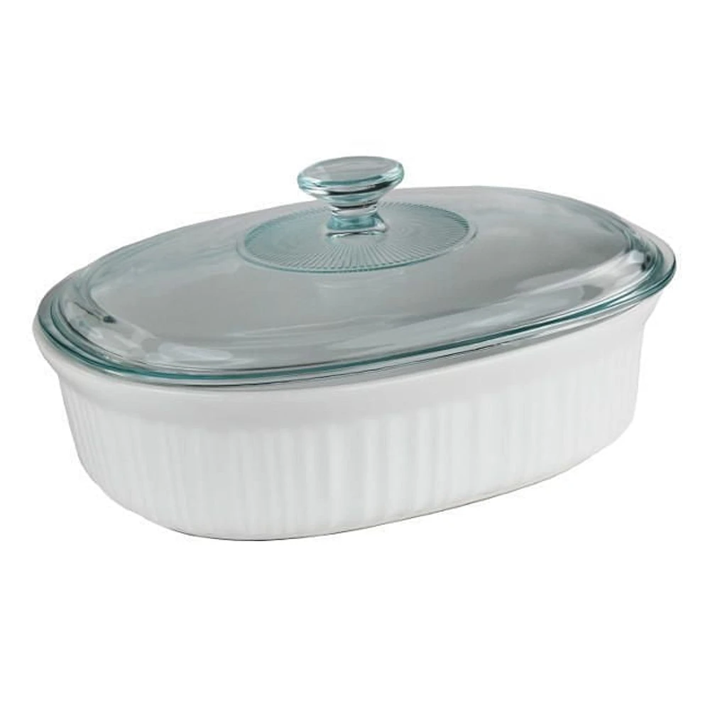 CorningwareMC French WhiteMD Plat de cuisson Plat de cuisson de grès ,2,37L