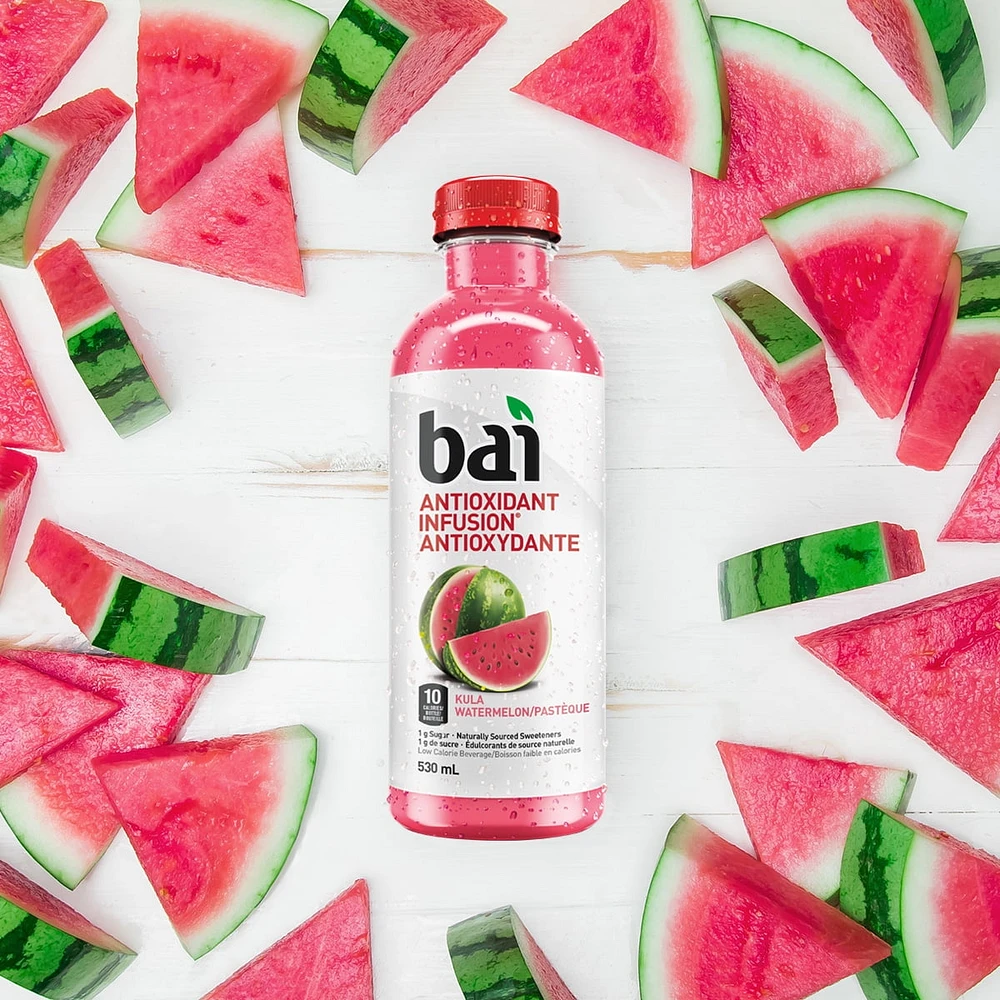 Bai Infusion antioxydante à faible teneur en calories, Kula Pastèque, 530 ml 530 ml