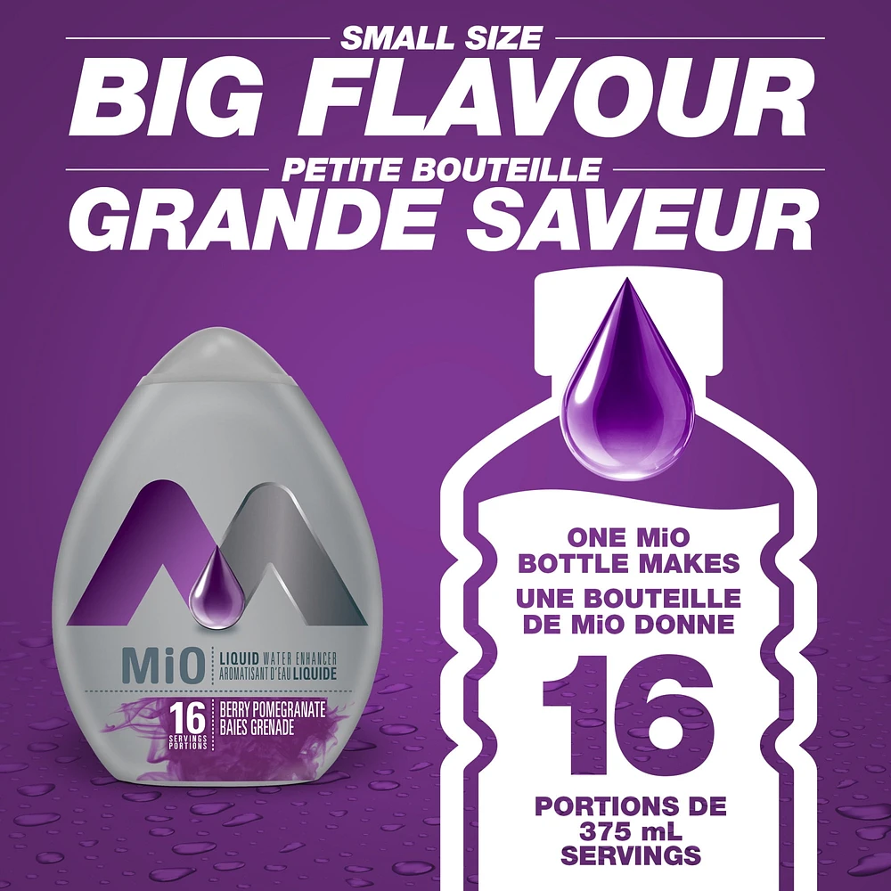 Aromatisant D'Eau Liquide Baies Et Grenade, Bouteille MIO BAIES DE GRENADE 48ML