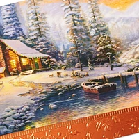 Connections from Hallmark Boxed Christmas Cards (Thomas Kinkade Log Cabin in the Woods), 24 ct.