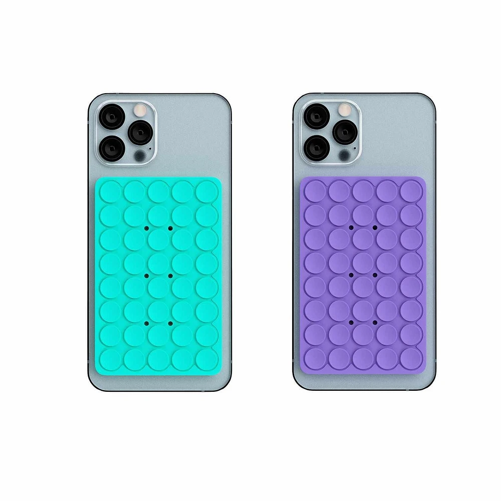 Blu Element Lot de 2 PhoneSquid : Violet et Bleu Aqua