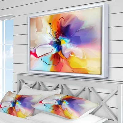 Designart Fleur créative en plusieurs couleurs ART MURAL À CADRE FLOTT