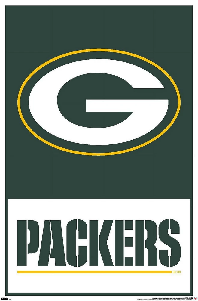NFL Green Bay Packers - Logo 21 Wall Poster with Push Pins