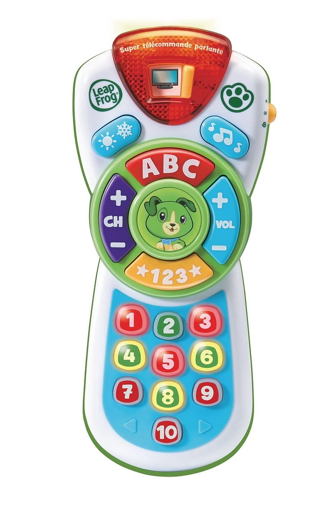 LeapFrog Super télécommande parlante - Télécommande factice avec musique et lumières pour tout-petit - Version française 6 mois à 3 ans