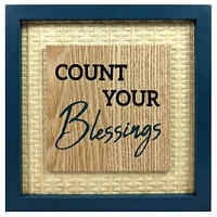 BLESSINGS  PLAQUE - NAVY, BLESSINGS  PLAQUE DÉCOR