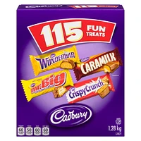 Cadbury, Assorted Chocolatey Candy Bars, Caramilk, Mr. Big, Crispy Crunch, and Wunderbar, Halloween Treats, Halloween Candy, Halloween Chocolatey Candy, 1.28 kg