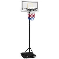 Soozier Basketball Hoop Outdoor with Wheels, 6-7ft Height Adjustable
