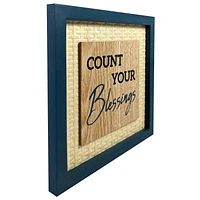 BLESSINGS  PLAQUE - NAVY, BLESSINGS  PLAQUE DÉCOR