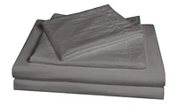 Ensemble de housse de couette en tissu froissé naturel ultra doux - Fermeture éclair