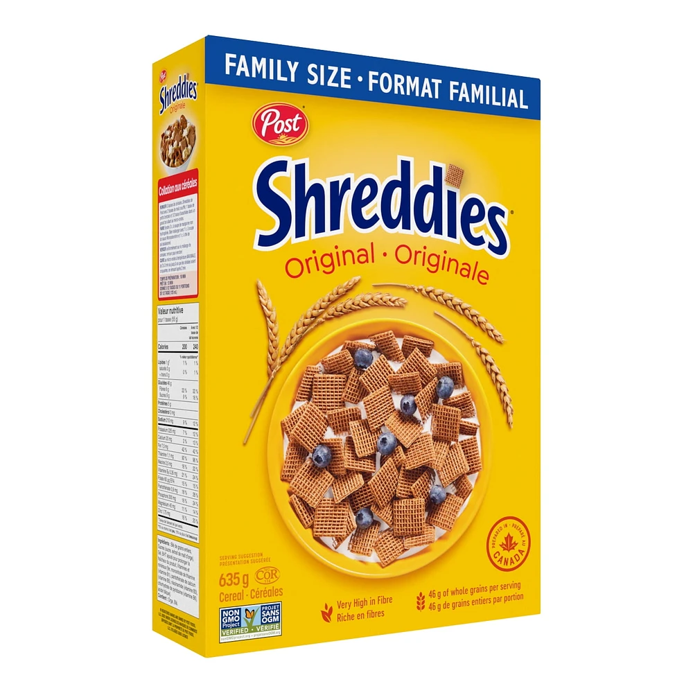 POST SHREDDIES ORIGINAL CEREAL, FAMILY SIZE, 635GR, POST SHREDDIES FAMILY SIZE