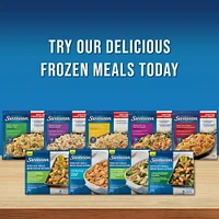 Swanson Oven Easy Meals Chicken with Garlic Parmesan Seasoned Vegetables - No Artificial Colours, Flavours, or Preservatives - Bakes in 25 Minutes - 879 g (1 x 879 g), Chicken Garlic Parm Veg 879GR