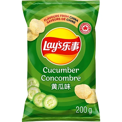Lay’s croustilles assaisonnées Concombre 200 g.