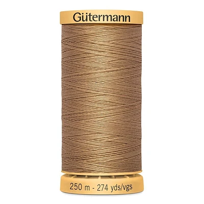 Fil GÜTERMANN en coton 50wt, 250m, Noir, Résistant et Brillant pour la Couture 250 m/273 vgs
