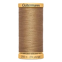 Fil GÜTERMANN en coton 50wt, 250m, Noir, Résistant et Brillant pour la Couture 250 m/273 vgs