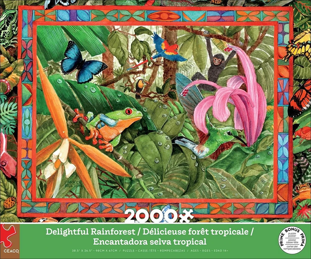 Ceaco 2000pc Puzzle "Delightful Rainforest" by Parker Fulton