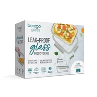 Bentgo Glass Leak-Proof Glass Food Storage (4.4-Cup Container) - Pebble Beach