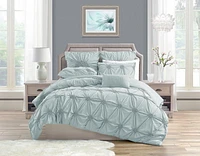 Ensemble de housse de couette de luxe à fleurs froncées de haute qualité