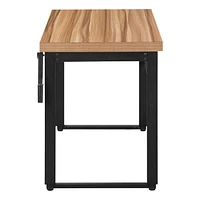 Monarch Specialties Computer Desk, Home Office, Standing, Adjustable, 48"l, Work, Laptop, Metal, Laminate, Brown, Black, Contemporary, Modern