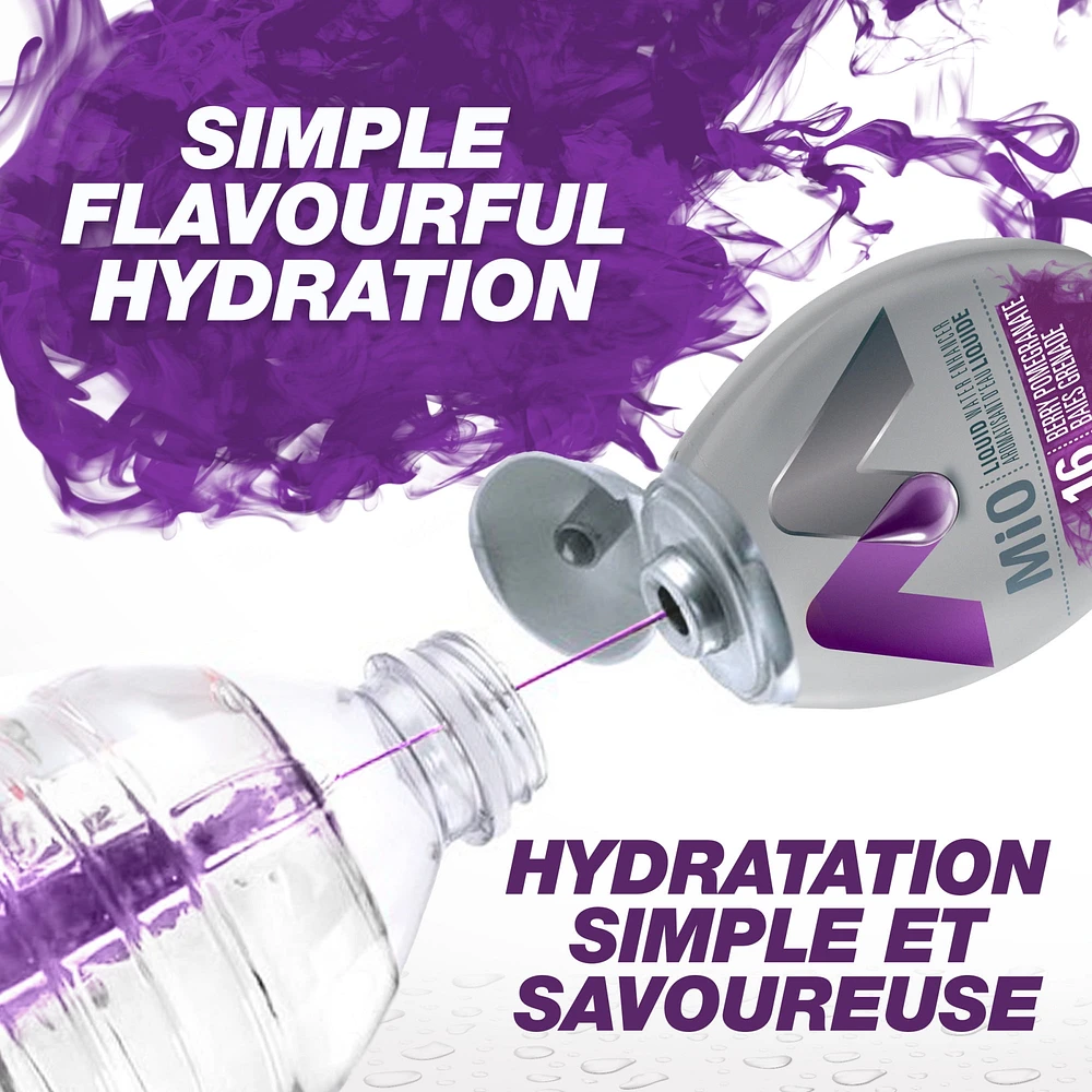 Aromatisant D'Eau Liquide Baies Et Grenade, Bouteille MIO BAIES DE GRENADE 48ML