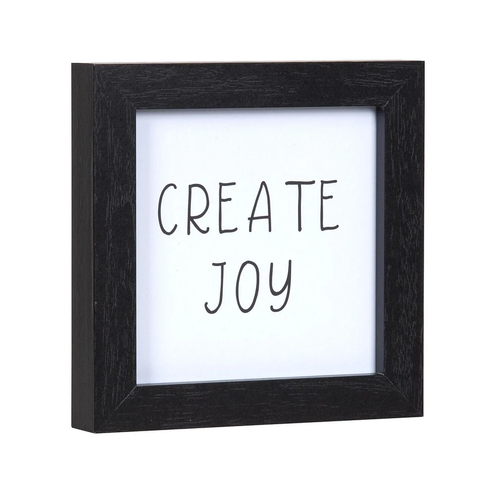 Create Joy 6x6 Framed Accent Art, 6in x 6in