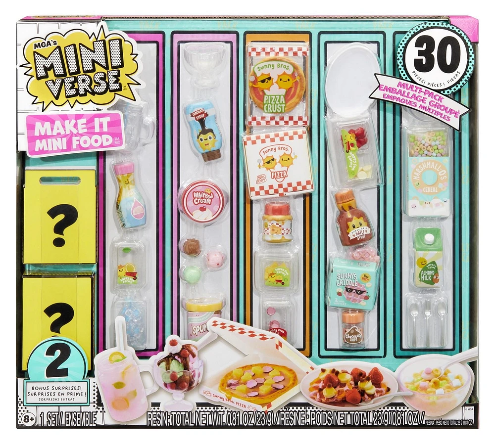 Emballage groupé Make It Mini Food MGA's Miniverse, articles de collection, bricolage, jeu de résine, copie d’aliment, NON COMESTIBLE, 8+ COLLECTIONNEZ-LES TOUS